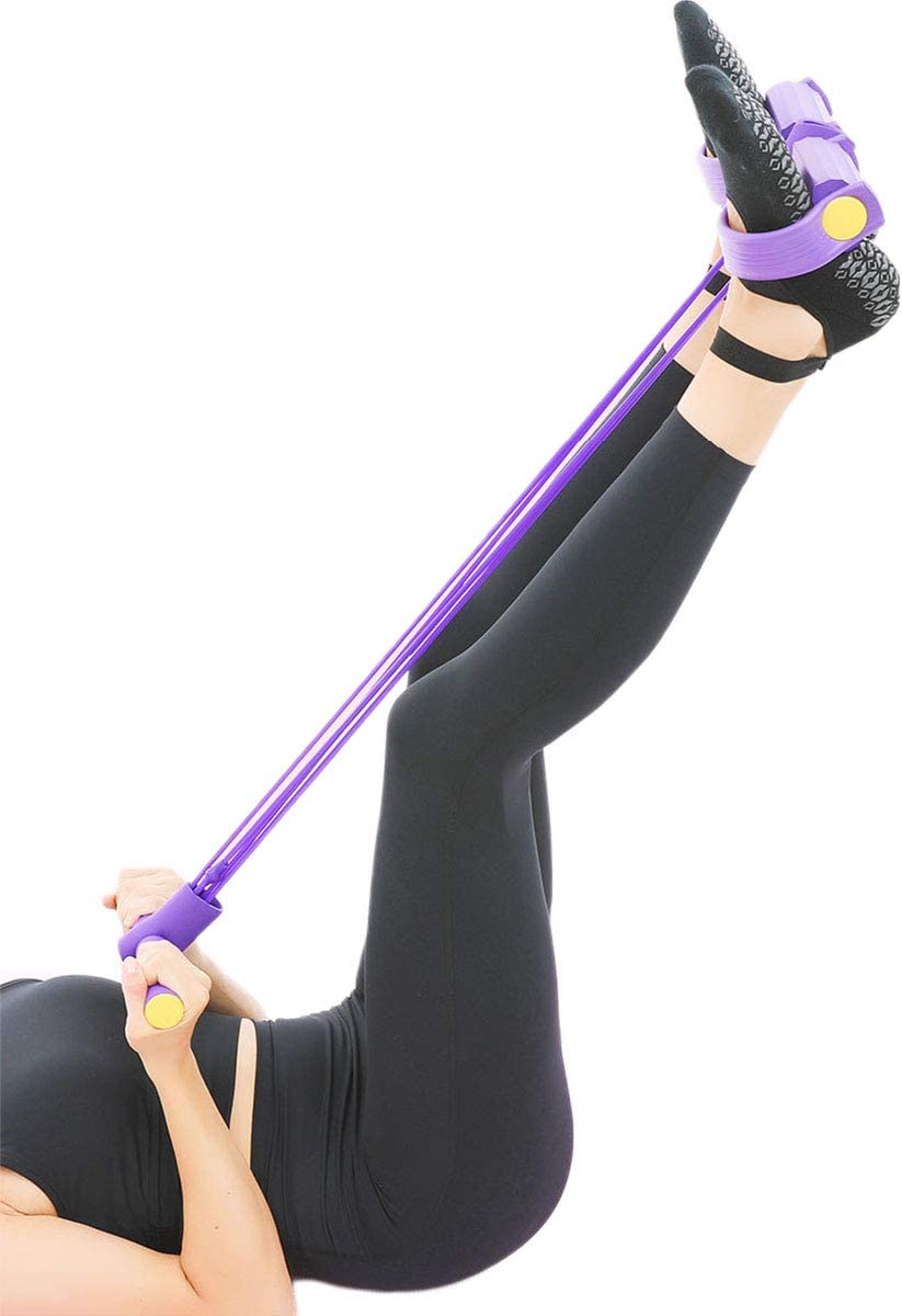 Foot Pedal Resistance Band Elastic Sit-Up Pull Rope