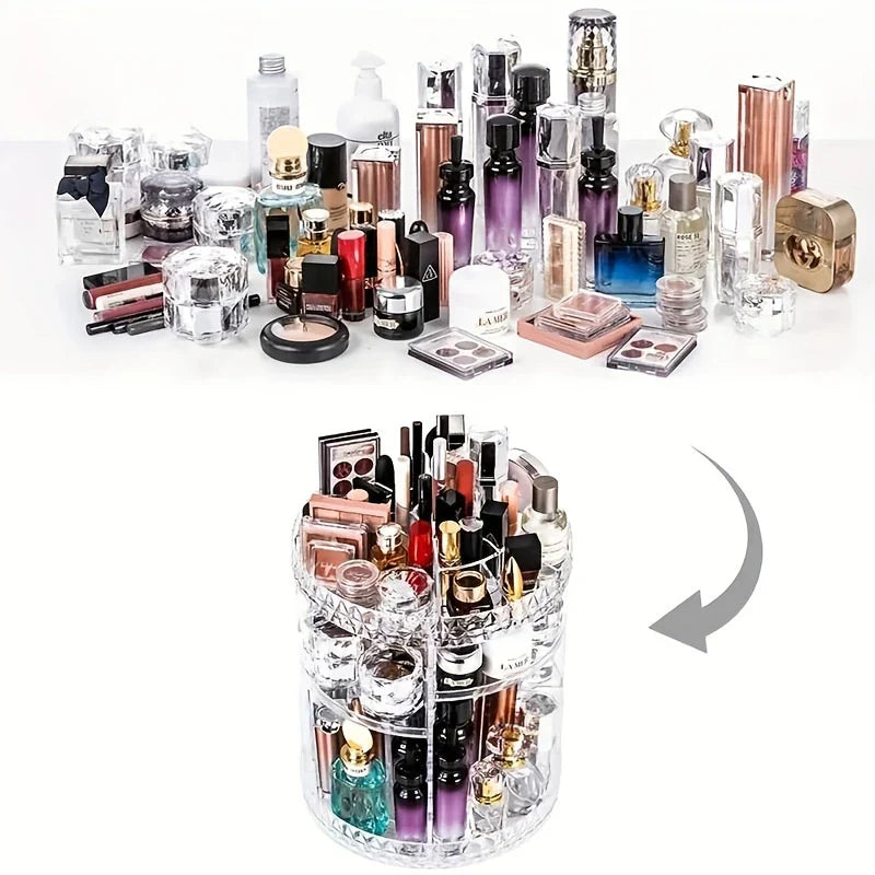 360° Rotating Acrylic Makeup Organizer