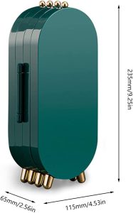 Jewellery Box Organiser with Mirror - Foldable Exquisite Dustproof Jewelry Storage Case Multi-Function Screen Shaped Metal Display Jewelry Stand for Earring - Necklace & Bracelet (Random Color)