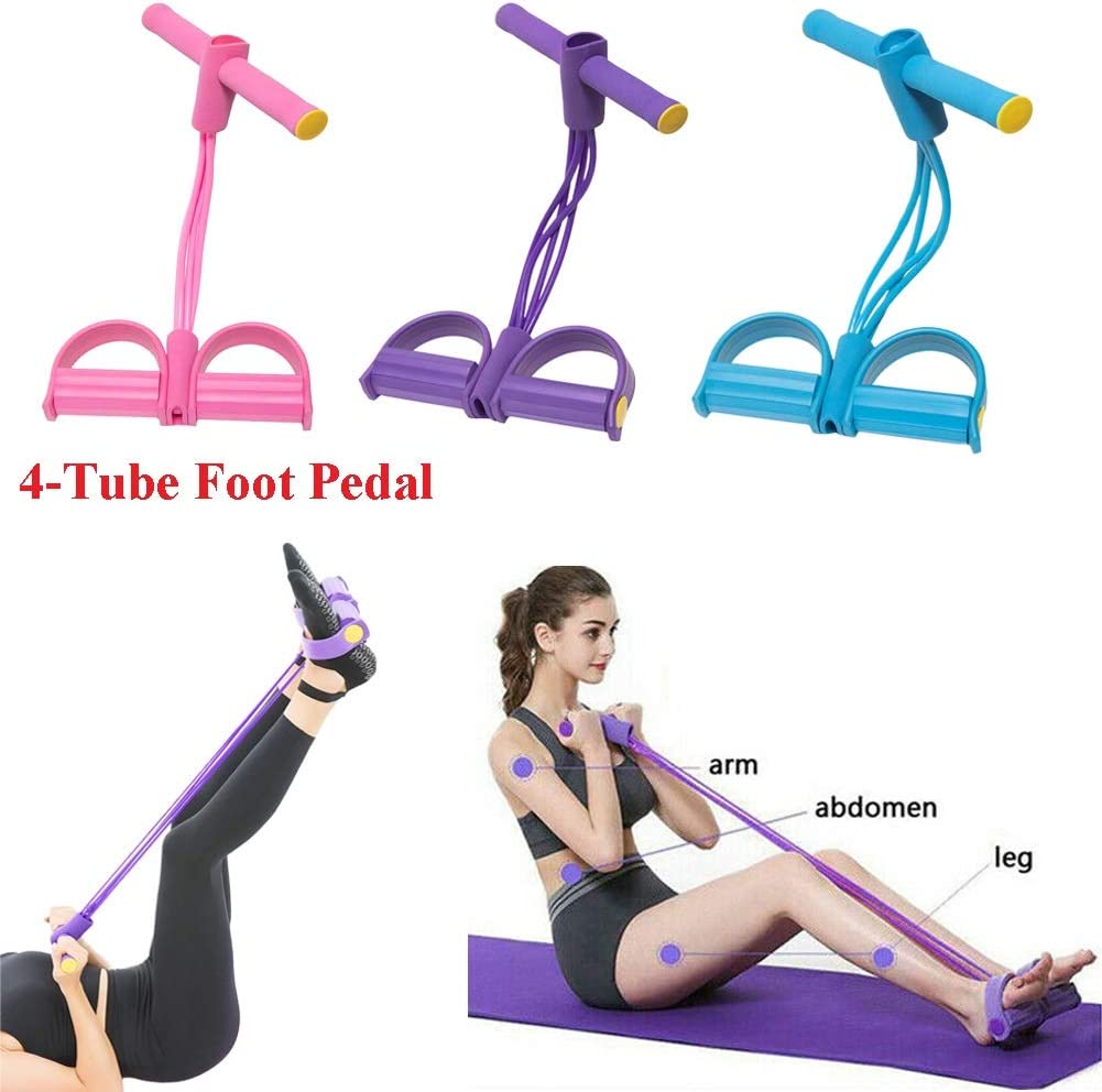 Foot Pedal Resistance Band Elastic Sit-Up Pull Rope