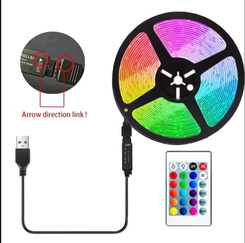 RGB LED Strip Light 16FT | Color Changing Light Strip with Remote & App Control