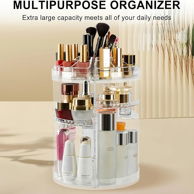 360° Rotating Acrylic Makeup Organizer